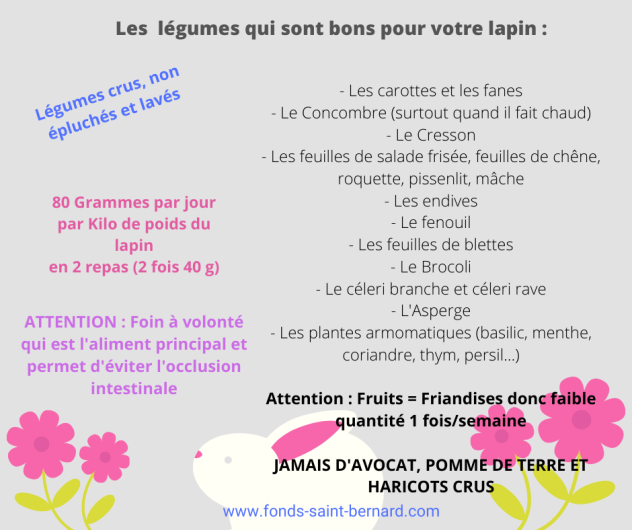 Légumes pour lapins